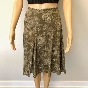 Reitmans Boho Floral Pattern Cottagecore Festival Summer A  Line Midi Skirt